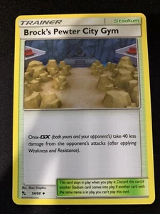 Pokemon 4x Brock's Pewter City Gym 54/68 Uncommon Hidden Fates Near Mint - Picture 1 of 1