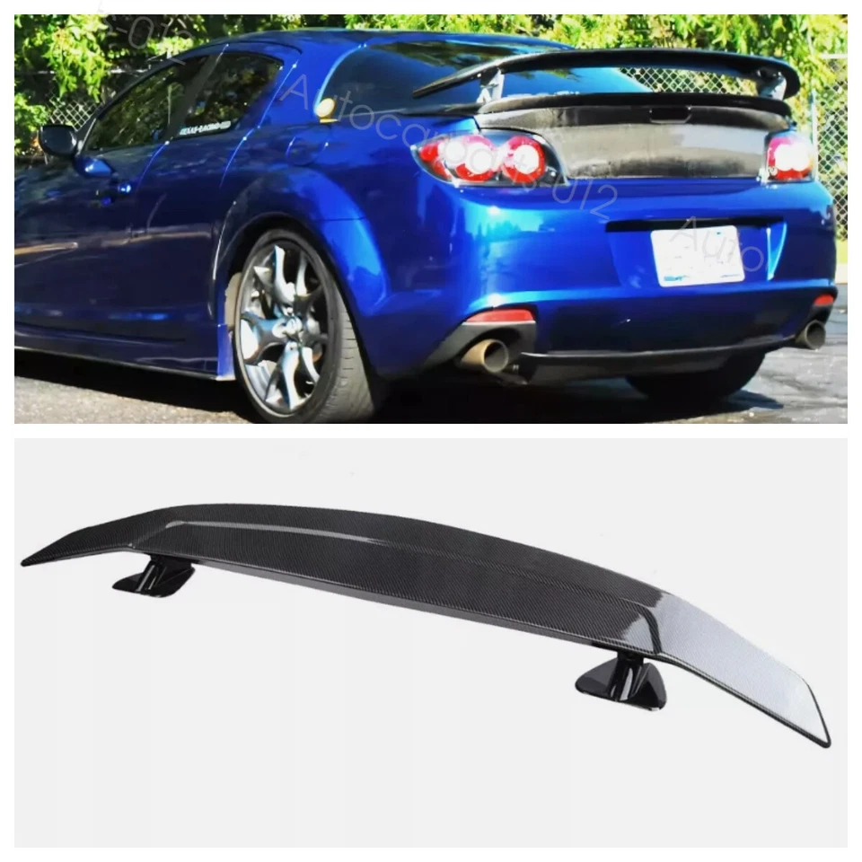 47" Carbon Fiber Spoiler Wing Rear Trunk Wing GT Style For Mazda RX-8 2004-11 Foto 1 de 4