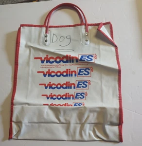 Vintage Vicodin Sales Rep Tote Bag Prescription Drugs ES Pouch Rare Pills Pill - Picture 1 of 7