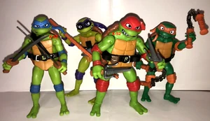 TMNT 4 figure Raphael Leonardo Michelangelo Donatello Mutant Mayhem ninja turtle - Imagen 1 de 6