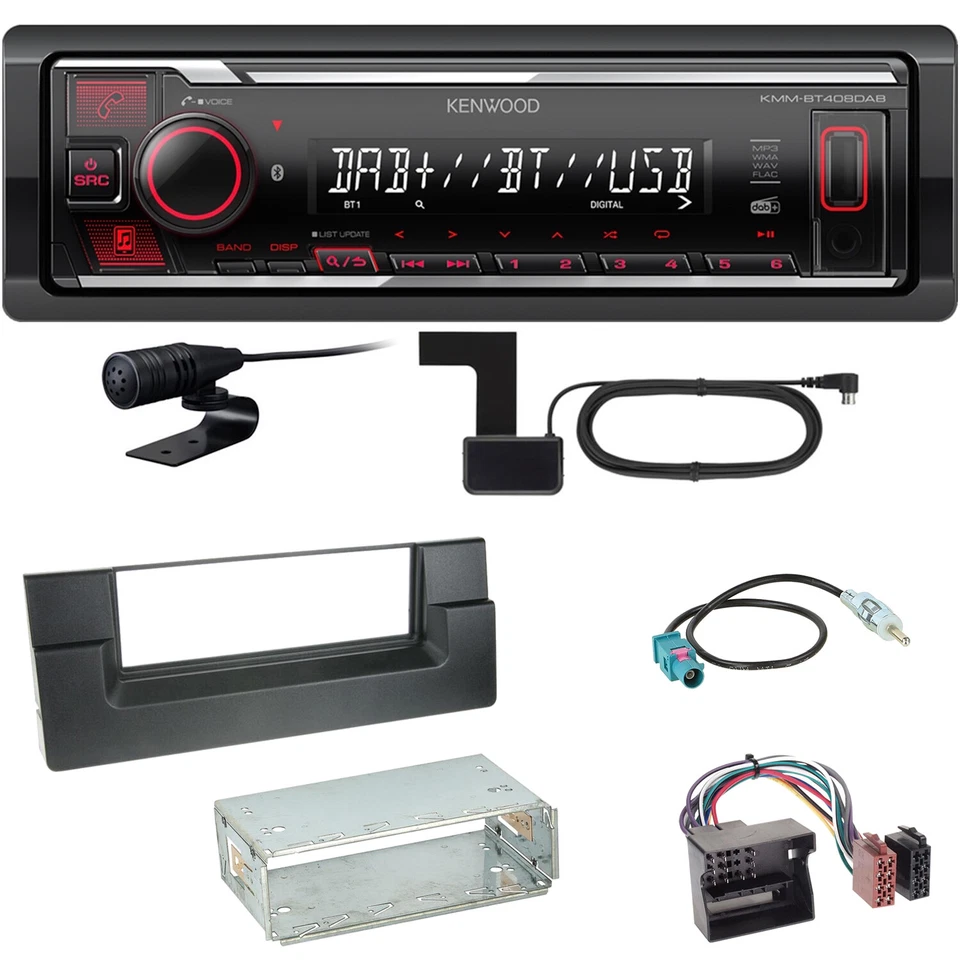 Kenwood KMM-BT408DAB Bluetooth Digitalradio Einbauset für BMW 5er E39 ab 10/2000 - Bild 1 von 1