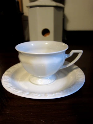 🌹 ROSENTHAL Selb Germany  Maria Weiß Mokkatasse Espressotasse m. Untere Teller - Bild 1 von 4
