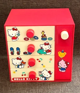 Sanrio Hello Kitty Mini Chest Accessory Box 1970s Vintage Retro Rare - Picture 1 of 10