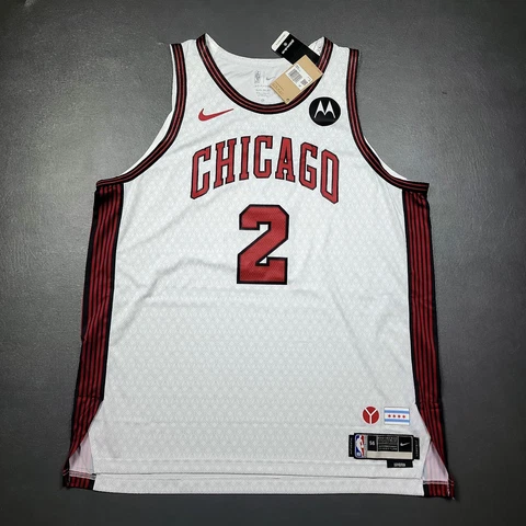100% Authentic Lonzo Ball Nike Bulls City Edition Jersey Size 56 2XL Motorola Cover