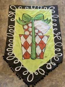 Garden Or Yard Flag Evergreen Suede Reflections 29x43 Christmas 2 Sided - Picture 1 of 2