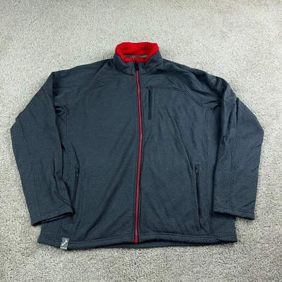 Icebreaker Jacket Mens Large Gray Red Merino Wool Full Zip Outdoors HIking Coat - Image 1 of 4