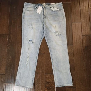 Fashion Nova Men's Blue Distressed Danny Slim Jeans - Size 40 - Picture 1 of 18