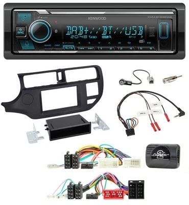 Kenwood Bluetooth Lenkrad DAB USB Autoradio für Kia Rio UB 2011-2015 schwarz - Bild 1 von 4