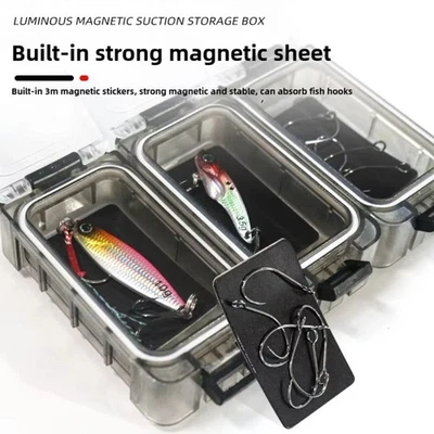 3Pcs Luminous Fishing Accessory Box Magnetic Hook Organizer Box  Fishing Tools - Image 1 of 4