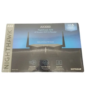 NETGEAR Nighthawk AX3000 4-Stream Dual-Band Wi-Fi 6 Router - RAX35-100NAS - Picture 1 of 6