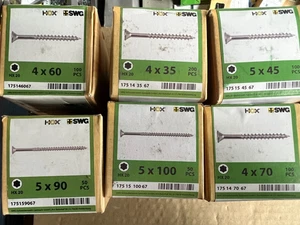 Restposten SWG Holzschrauben 6 Packungen inkl Bit pro Pack  / e  Cont2Pal5K2 - Bild 1 von 3