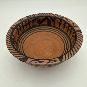 Ancient Neolithic Majiayao Culture Pottery Dancer Leaf Pattern Bowl 5.5” X 2.5” - Picture 1 of 5
