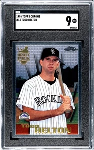 1996 Topps Chrome #13 Todd Helton Rookie Card (SGC 9 Mint) - Rockies - HOF - Bild 1 von 2