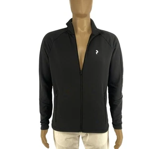 Peak Performance Men Black Rider Full Zip Jacket Coat Size M - Picture 1 of 10