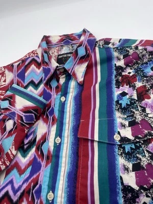 Vintage Frontier Series Shirt Mens L Aztec Southwest Western Colorful Stripe - Image 1 of 4
