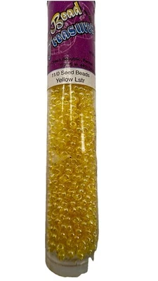 Cuentas de semillas de brillo amarillo 11/0 18 gramos Foto 1 de 2