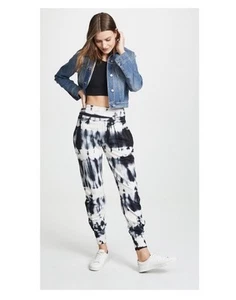 Young Fabulous & Broke Groove Tie Dye Jogger Pants Ribbed Foldover Waist Small - Picture 1 of 15