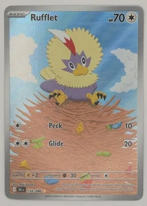 Rufflet 154/086 Arte Completo Ilistación Raro Black Bolt Pokemon TCG CASI NUEVO  - Imagen 1 de 2