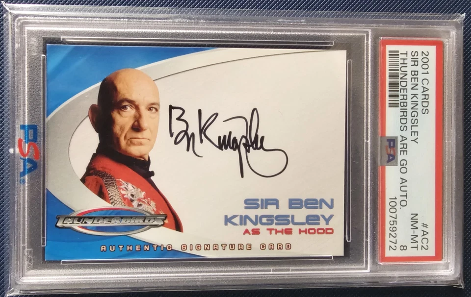 Thunderbirds Are Go! Movie Cards Inc 2004 Auto AC2 Sir Ben Kingsley PSA 8 - Image 1 of 2