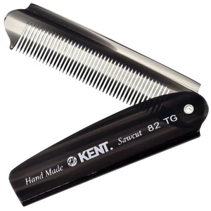 Peine de bolsillo plegable de dientes finos hecho a mano de 4" para hombre - Imagen 1 de 27
