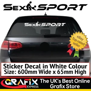 Sex Sport F*ck Funny Send Nudes Rude Car Windscreen Window Boot Door Sun Strip - Picture 1 of 2
