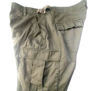 Empyre Herren grün entspannt verstellbar Gr. 40" Wst Hose Cargo Taschen Knopfleiste - Bild 1 von 16