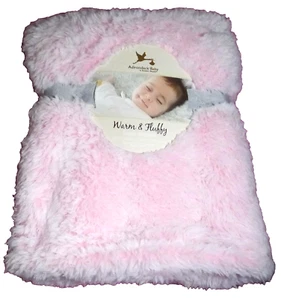 NEW Adirondack Baby Warm & Fluffy Baby Blanket Girls 30"x40" Light Pink Color - Picture 1 of 3