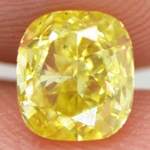 Cushion Shape Diamond Fancy Yellow Color Loose 1.02 Carat VS1 IGL Certificate - Picture 1 of 10