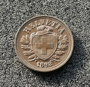 Switzerland 2 Rappen 1893 High Grade Coin..TM857 - Picture 1 of 3