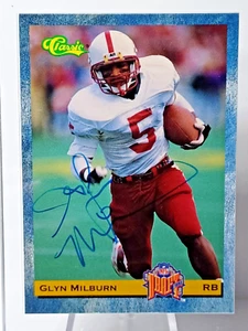 1993 Classic Draft Picks Glyn Milburn - Signed/Autographed #29 Broncos, Stanford - Picture 1 of 2