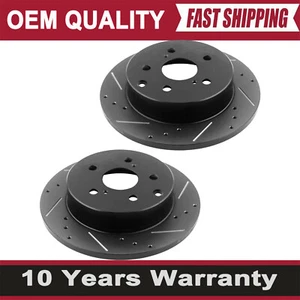 Rear Slotted Disc Brake Rotors For 2006-2018 Toyota RAV4 2010-2012 Lexus HS250h - Picture 1 of 4