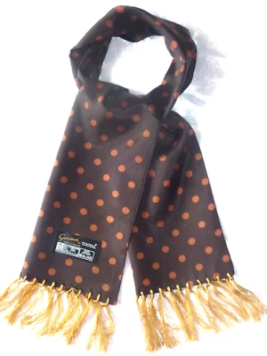 Vintage Retro TOOTAL Scarf Cravat Polka dot Dapper Neckwear Scooter Mod Ascot 1 - Image 1 of 4