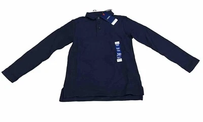 IZOD 高尔夫长袖 Polo 衫,尺寸 M,海军蓝,男孩 XS 码 (6/7) — 第 1/3 张图片