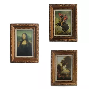 1/12 Scale Dollhouse Miniatures Oil Picture Frame Painting Villa Living Room - Picture 1 of 23