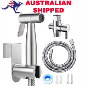 Handheld Toilet Bidet Sprayer Kit Stainless Steel Shower Spray Jet Head Hose AU - Picture 1 of 24