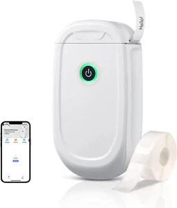 Label Maker Machine Portable Bluetooth Mini Thermal Label Printer w/Sticker Roll - Picture 1 of 7