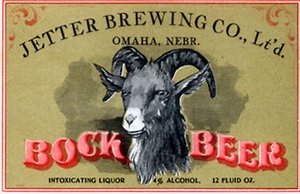 JETTER BREWING BOCK BEER LABEL T SHIRT OMAHA NEBRASKA SMALL-XXXLARGE (F) - Picture 1 of 1