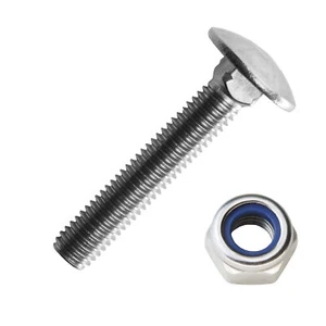 Schlossschrauben & Sicherungsmuttern - Flachkopfschrauben - Edelstahl A2 - Picture 1 of 7