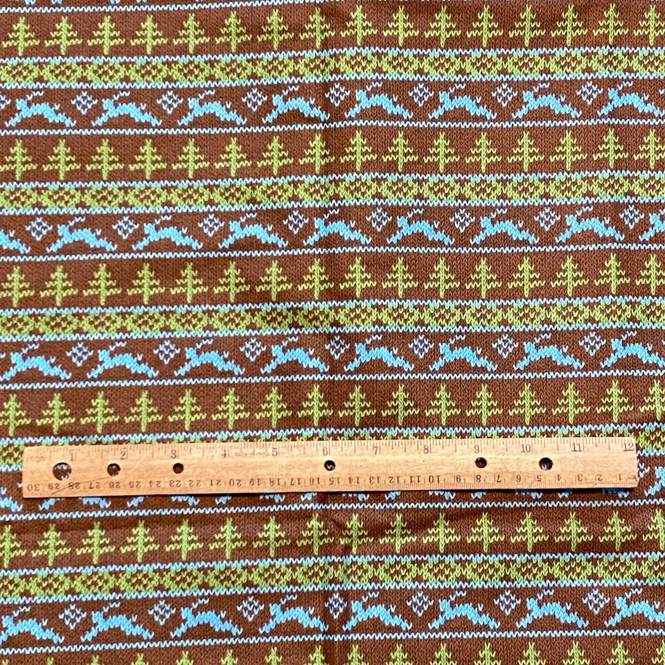 1.8 YD Novelty Sweater Print Fabric Quilting Cotton - Image 1 of 4