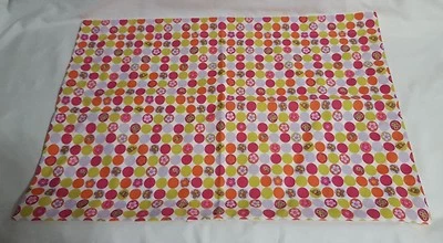 Nuevo Niños Happy Circles Flores Mariposa Estándar Algodón Almohada Falsa 30" X 20" Foto 1 de 3