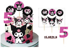 7 pcs Kuromi birthday decorations,paper birthday party accessories.