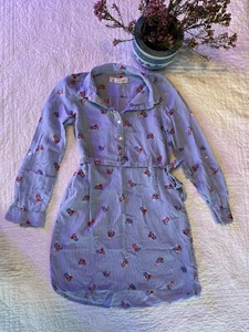 Label Of Graded Girls Size 9-10y long sleeve Shirt Dress 100% Cotton Long - Picture 1 of 8