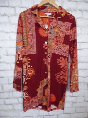 $150 Johnny Was Dragonia Long Sleeve Sleep Shirt Nightgown XS NEW J708 - Image 1 of 4
