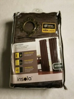 PAINEL DE ILHÓS DECORATIVOS INSOLA ODYSSEY, MARROM, 54"X63" *PKG DESGASTADO* - Imagem 1 de 2