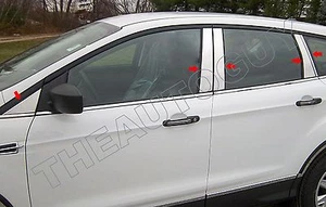 Ford 2013 2014 2015 2016 espejo retrovisor escape acero inoxidable 10 piezas juego de postes de pilar - sin teclado - Imagen 1 de 1