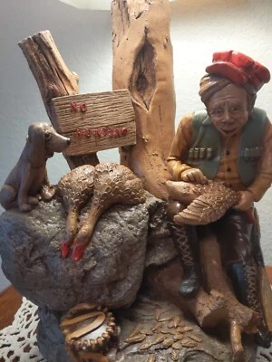 Apsit Brothers California Cowboy No Hunting Duck Hunter Western Table Lamp Bros  - Image 1 of 4