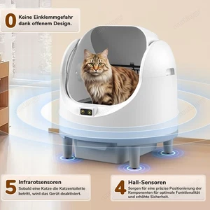 Toilette Autopulente Automatica per Gatti Controllo App Aromaterapia Fissa - Foto 1 di 12