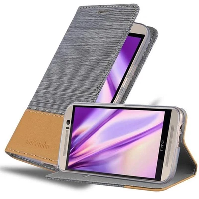 Case for HTC ONE M9 Protection Phone Cover Book Wallet Magnetic - Image 1 of 4