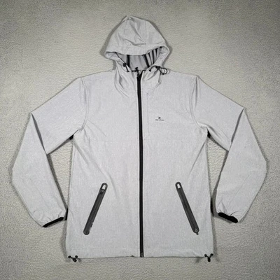 Rip Curl Jacket Mens Small Gray Anti Series Full Zip Hooded Windbreaker Preppy - Image 1 of 4