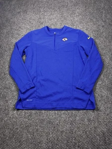 Los Angeles Rams Shirt Mens Large Blue NFL Football Nike Dri Fit Pullover - Picture 1 of 8
